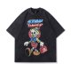 American Style Hip Hop Cartoon Retro Wash Short Sleeve